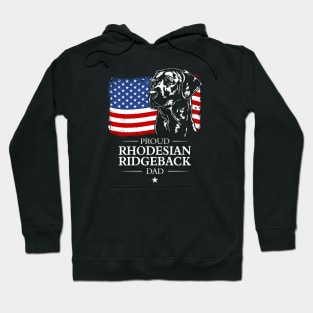 Proud Rhodesian Ridgeback Dad American Flag patriotic dog Hoodie